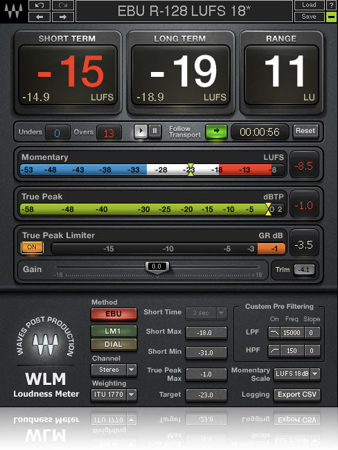 Waves WLM Plus Loudness Meter Plugin