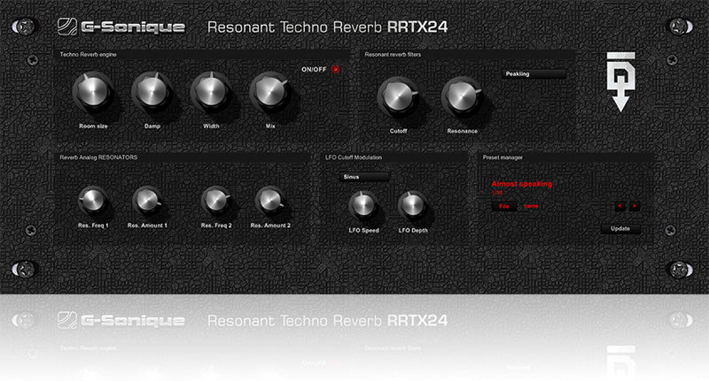 G-Sonique RRTX24 Resonant Techno Reverb