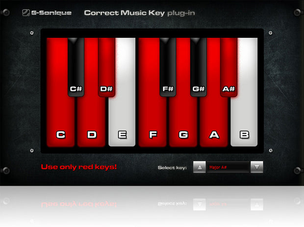 G-Sonique Correct music key /scale