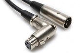 Hosa XFF-103 Balanced XLR (M) to Rt. Angle XLR (F) 3 ft.