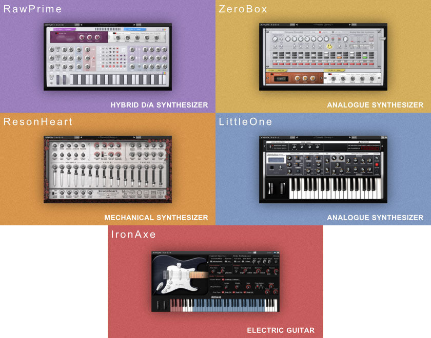 Xhun Audio Instruments Bundle: RawPrime | ZeroBox | Resonheart | LittleOne | IronAxe