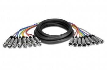 Hosa XLR-802 Balanced Snake, XLR3F to XLR3M, 2 m
