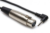 Hosa XVM-305F Camcorder Microphone Cable, XLR3F to Right-angle 3.5 mm TS, 5 ft