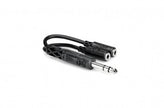 Hosa YMP-234 Y Cable, 1/4 in TRS to Dual 3.5 mm TRSF