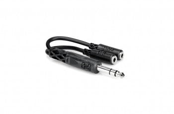 Hosa YMP-234 Y Cable, 1/4 in TRS to Dual 3.5 mm TRSF